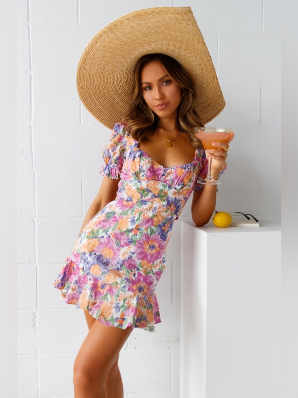Hello Molly Katie Dress Purple Floral Mini Dress, Size Small, NWT - Picture 4 of 16